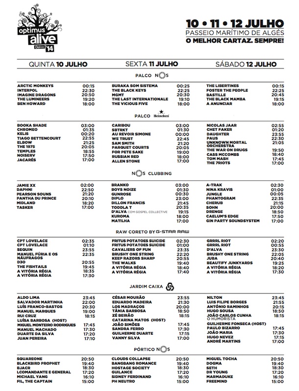 optimus alive 2014 programa