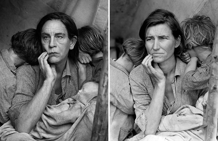 Sandro Miller, Dorothea Lange / Migrant Mother, Nipomo, California (1936), 2014
