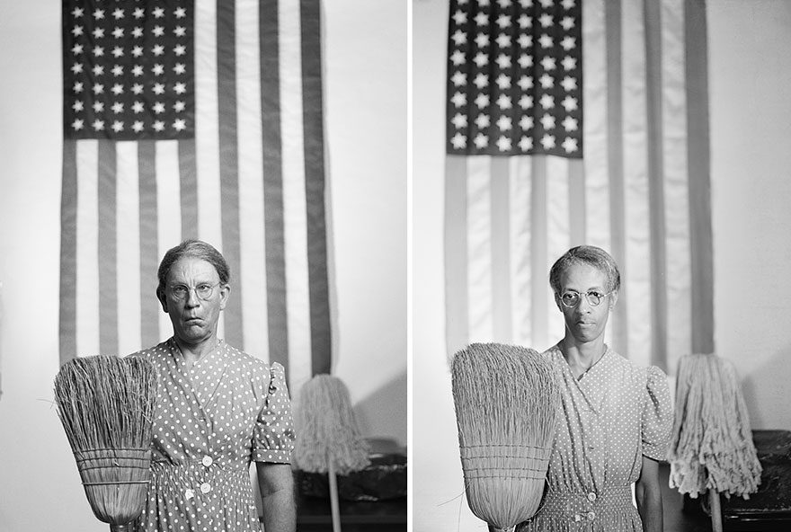 Sandro Miller, Gordon Parks / American Gothic, Washington, D.C. (1942), 2014