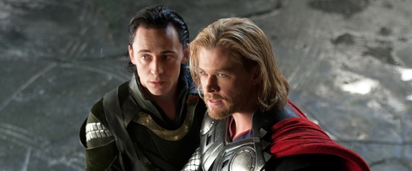 Photo credit: Zade Rosenthal / Marvel Studios Left to right: Loki (Tom Hiddleston) and Thor (Chris Hemsworth) in THOR, from Paramount Pictures and Marvel Entertainment.  © 2011 MVLFFLLC. TM & © 2011 Marvel. All Rights Reserved.