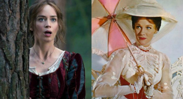 Emily Blunt e Mary Poppins