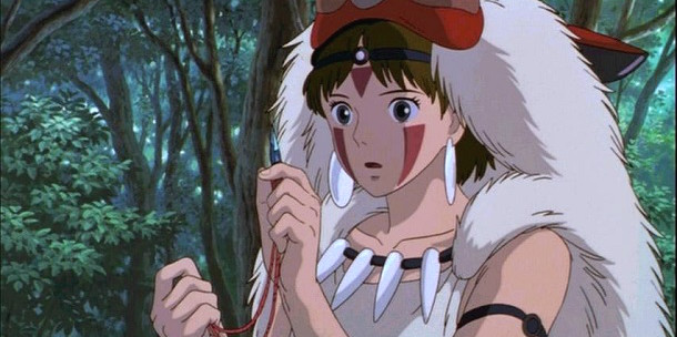 top personagens femininas anime san princesa mononoke princess