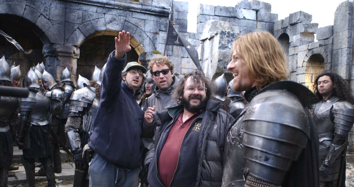 Sean Bean e Peter Jackson