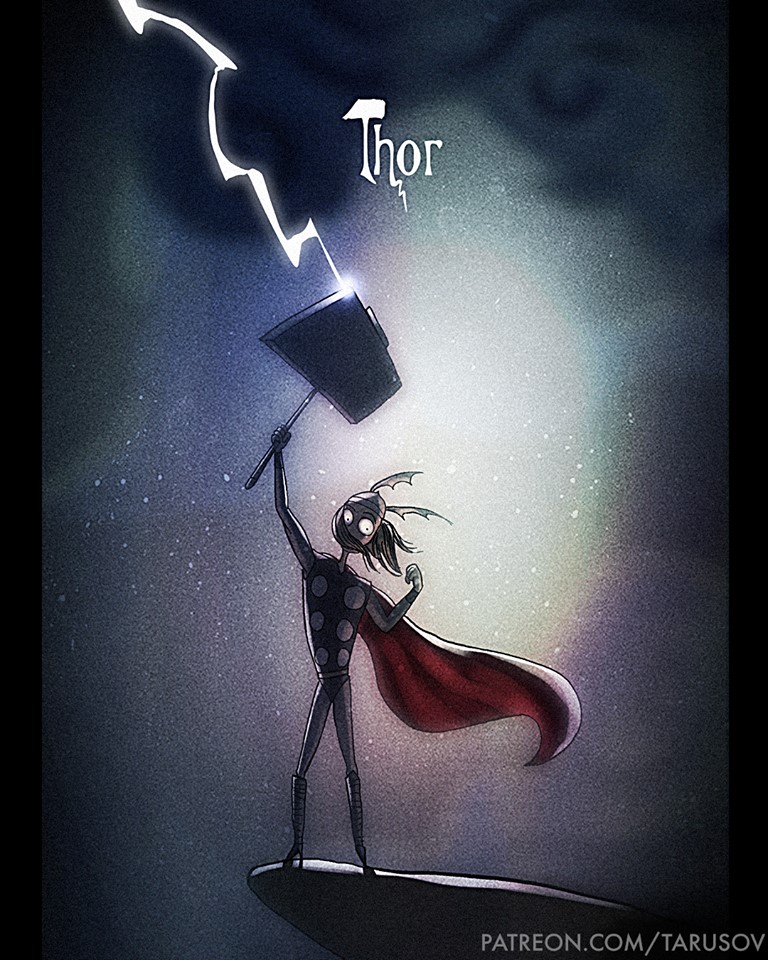 super-heróis por Tim Burton