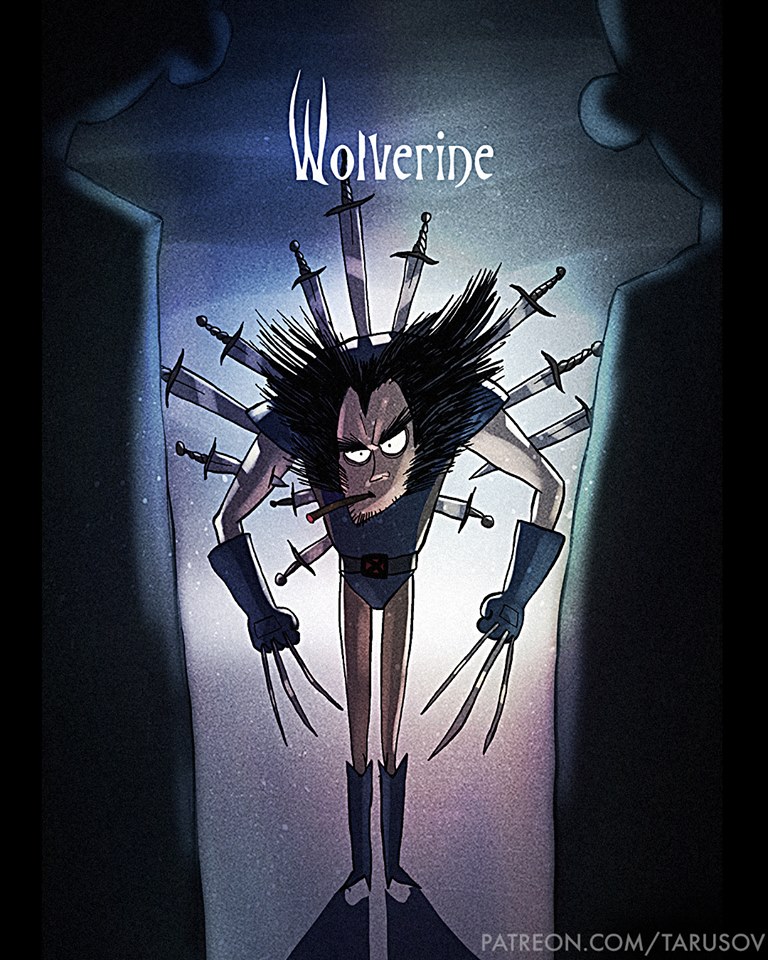 super-heróis por Tim Burton