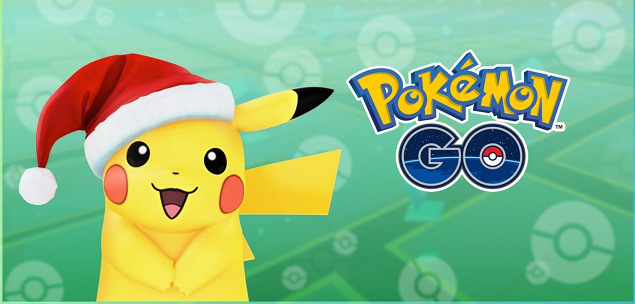 pokemon go pikachu natal holiday