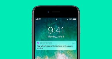 Do Not Disturb While Driving