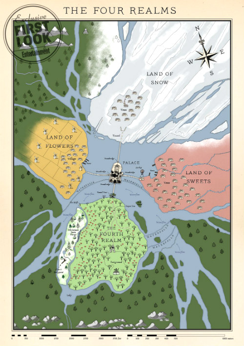 Mapa dos Quatro Reinos quebra-nozes
