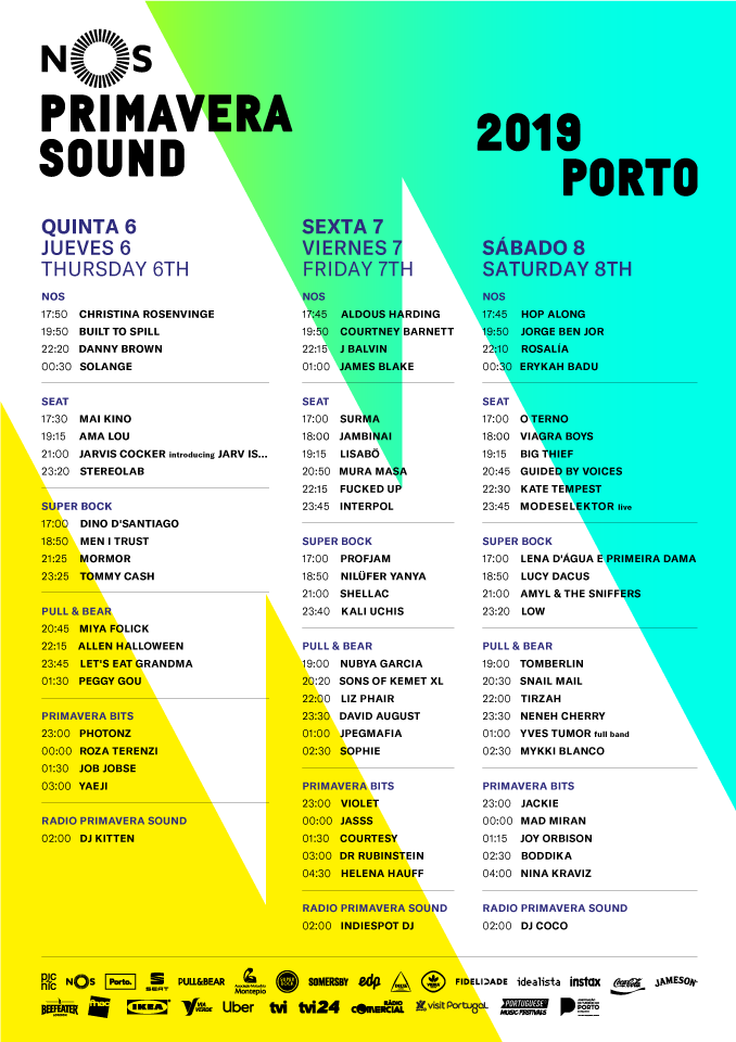 Programa de Nos Primavera Sound 2019