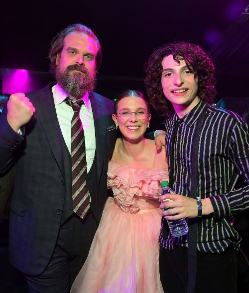 David Harbour, Millie Bobby Brown e Finn Wolfhard