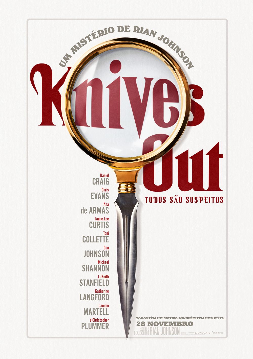 Knives Out: Todos São Suspeitos - DVD - Rian Johnson - Daniel Craig - Chris  Evans - DVD Zona 2 - Compra filmes e DVD na