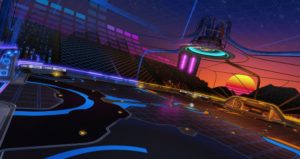 Mapa Neon Fields disponível em Rocket League