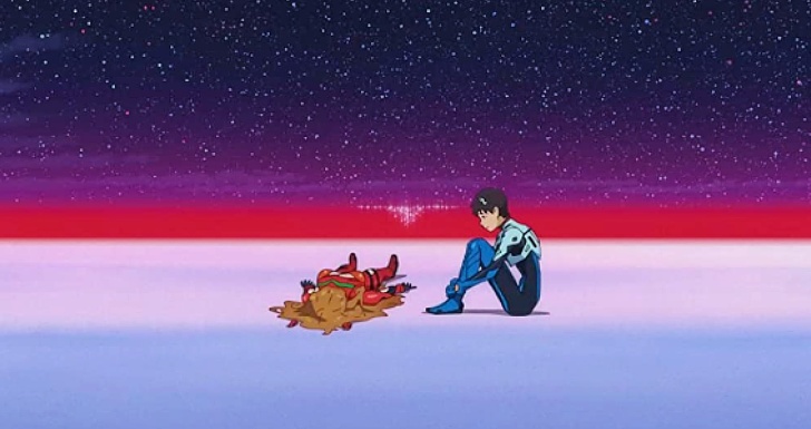 Asuka e Shinji Evangelion Três de uma Vez