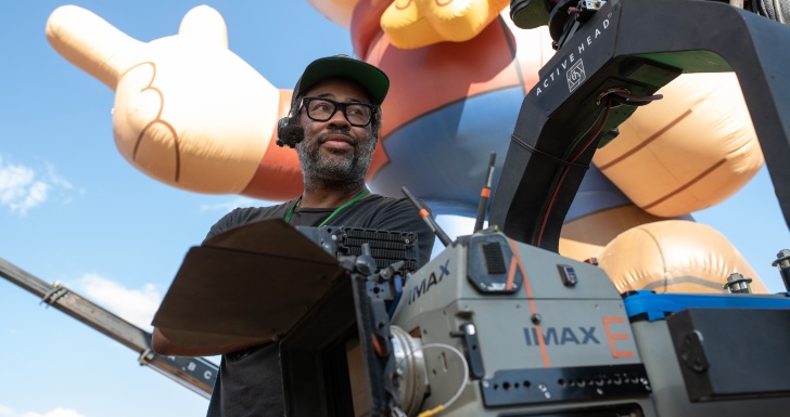 Jordan Peele on set imax