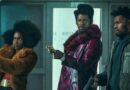 They Cloned Tyrone - (L to R) Teyonah Parris as Yo-Yo, Jamie Foxx (Producer) as Slick Charles and John Boyega as Fontaine in They Cloned Tyrone. Cr. Parrish Lewis/Netflix © 2023.