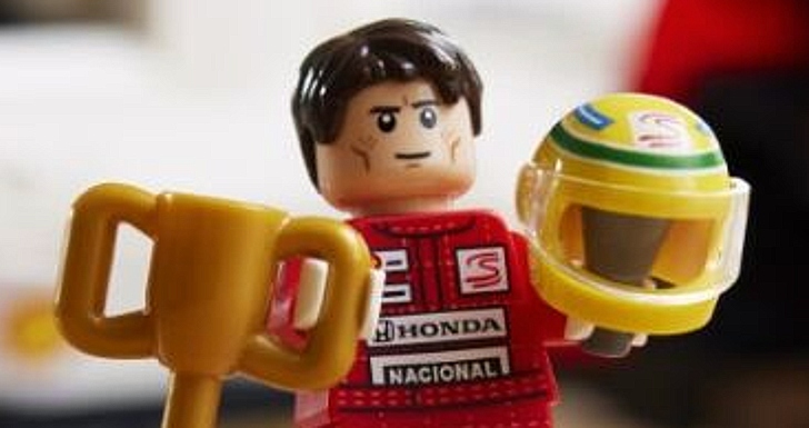 LEGO Ayrton Senna McLaren Formula 1 minifigura carro set conjunto peças