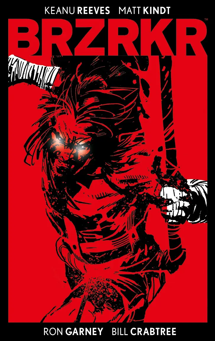 Capa do livro BRZRKR, de Keanu Reeves