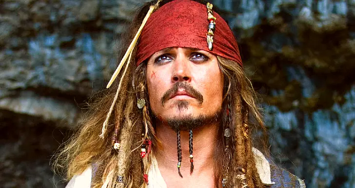Johnny Depp em Piratas das Caraíbas