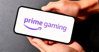 Prime Gaming logo no Smartphone