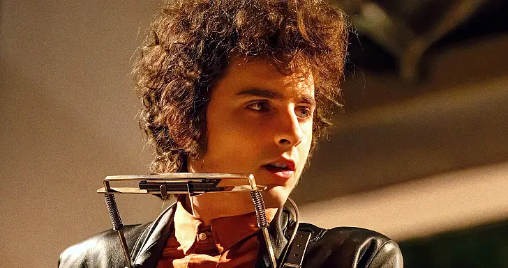 Timothée Chalamet em A complete Unknown