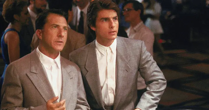 Dustin Hoffman e Tom Cruise em Rain Man