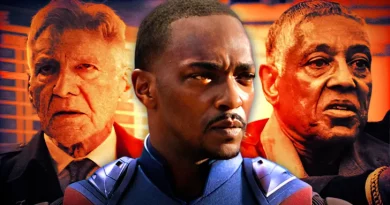 Anthony Mackie e Harrison Ford no filme Capitão América