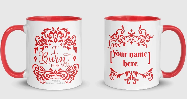 caneca i burn for you de bridgerton, a série da netflix