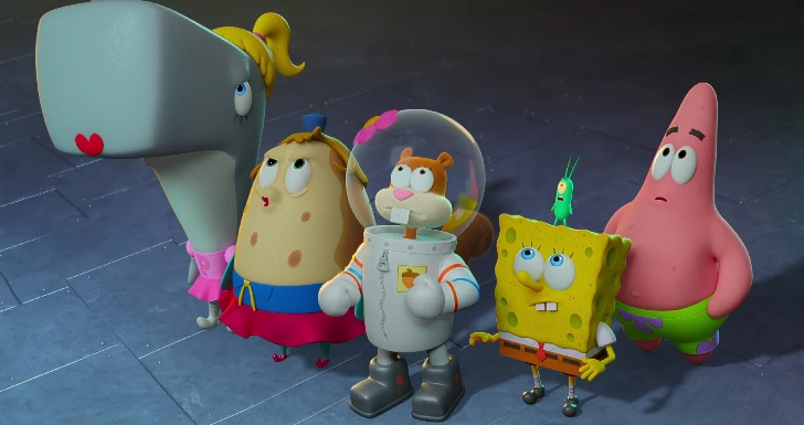 Imagem de SpongeBob e amigos no filme Plankton: The Movie da netflix