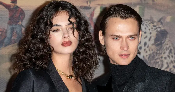 Deva Cassel e Saul Nanni na estreia de The Leopard