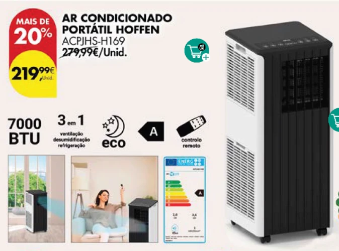 ar condicionado portátil hoffen no pingo doce