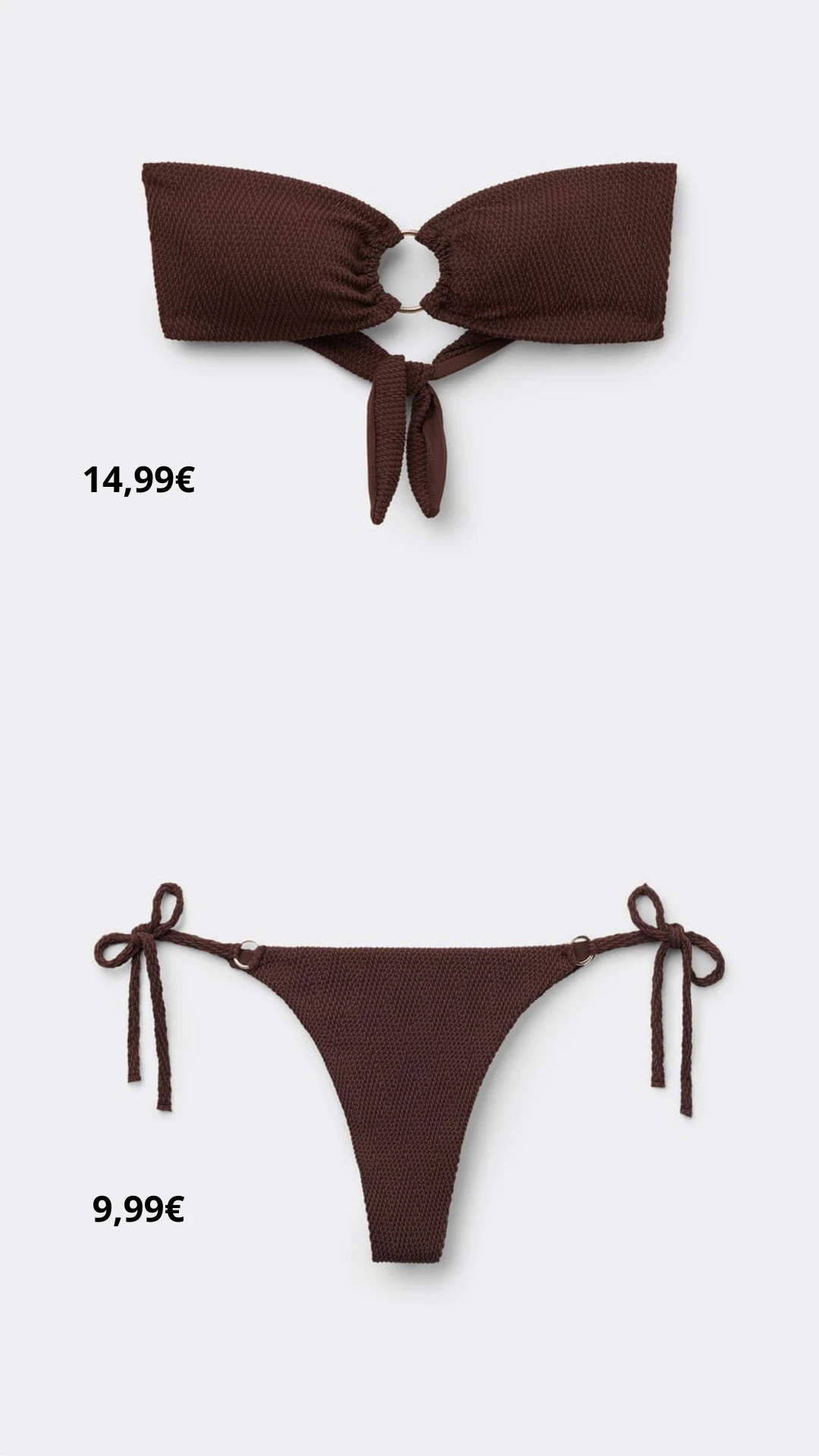 roupa de praia castanha