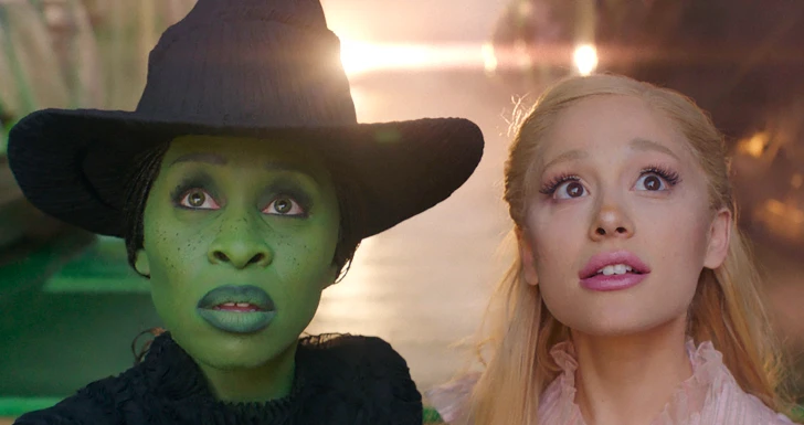 Ariana Grande e Cynthia Erivo em Wicked.
