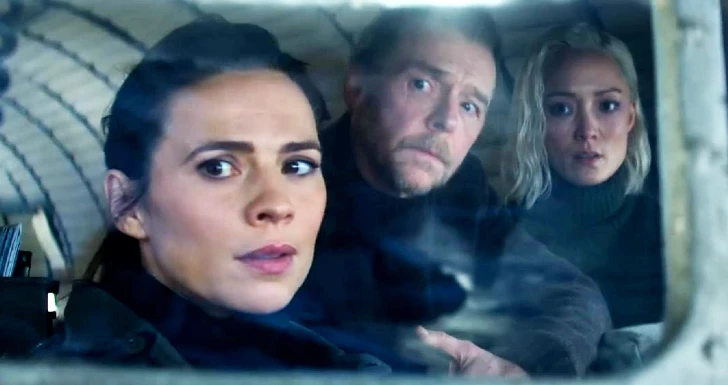 Hayley Atwell, Simon Pegg e Pom Klementieff