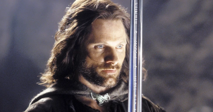 Viggo Mortensen em Senhor dos Anéis: O Regresso do Rei, inspirado na obra de Tolkien