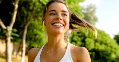 Mulher a fazer exercício físico.