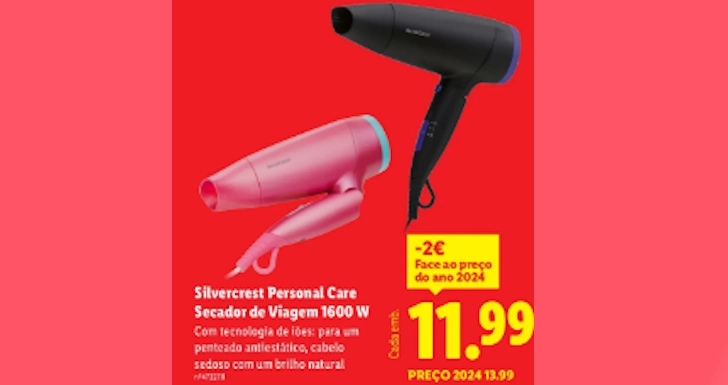 secador cabelo lidl