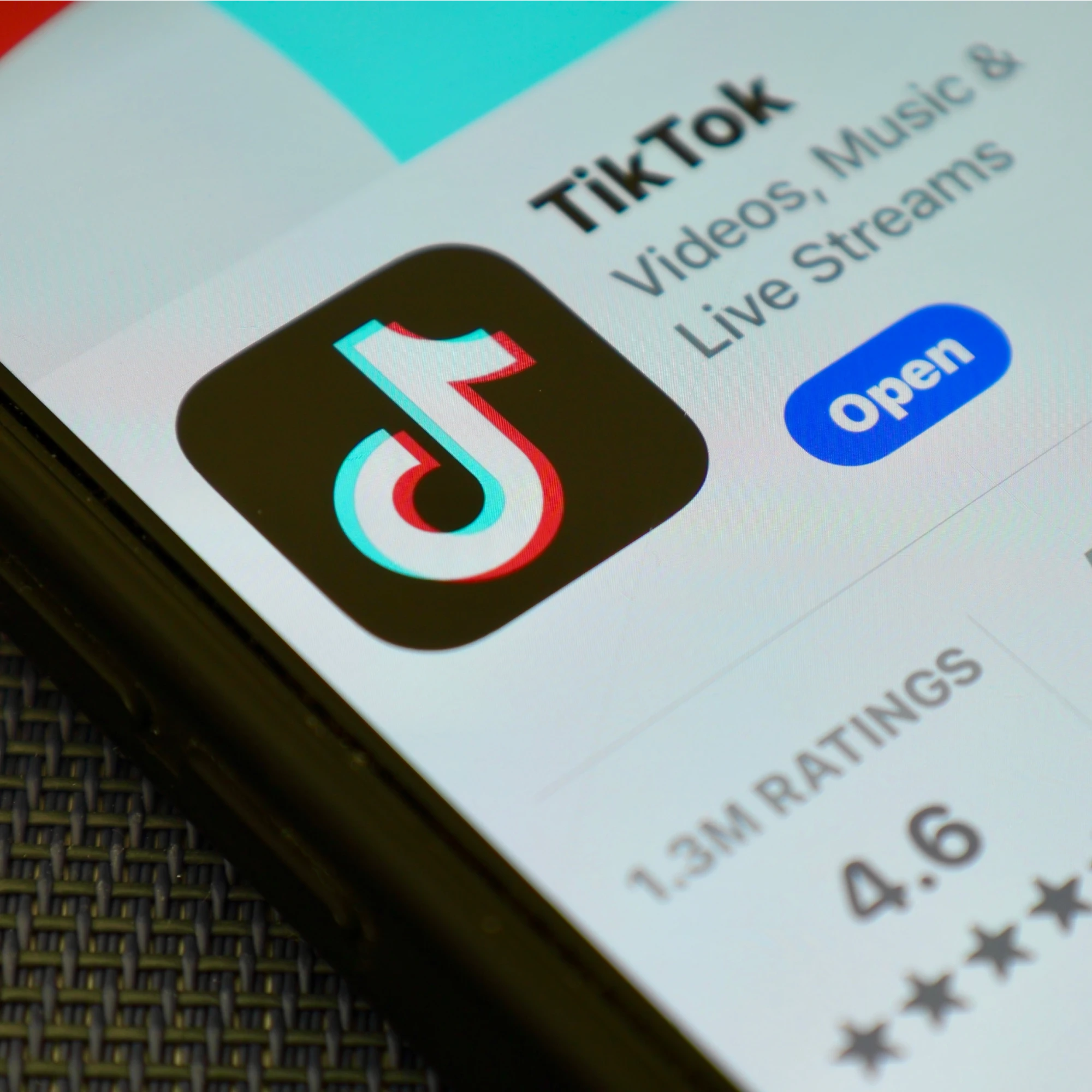 Aplicação Tiktok.
