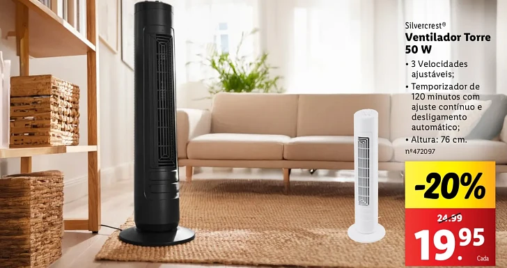 ventilador torre silvercrest lidl