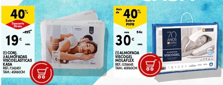 almofadas kasa molaflex continente