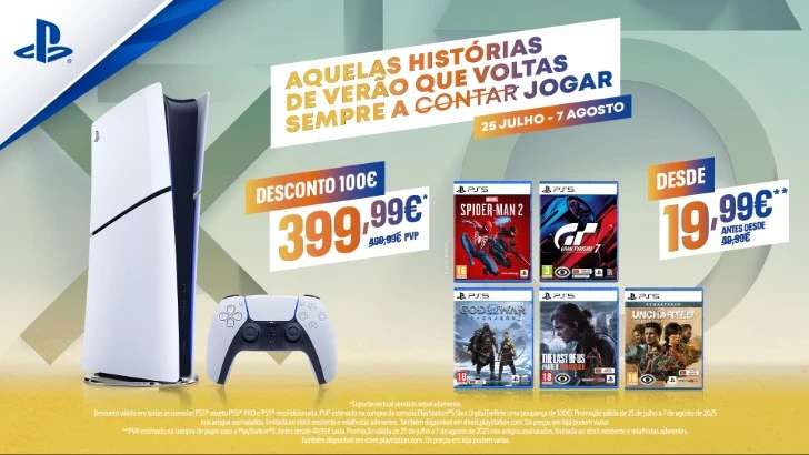 Promoções de Verão destacam a PlayStation 5