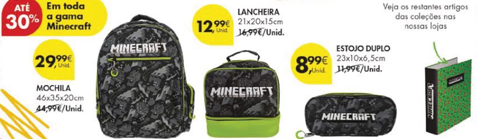 conjunto minecraft pingo doce