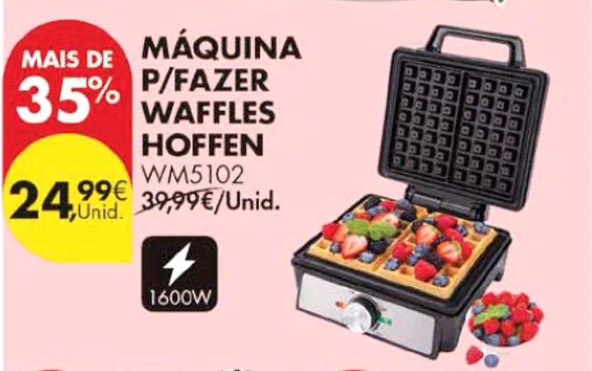 máquina waffles pingo doce