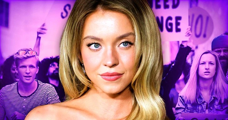 Sydney Sweeney abordada por manifestante na estreia de Americana devido ao polémico anúncio da American Eagle