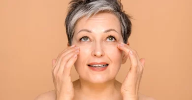 Pele do rosto envelhecida