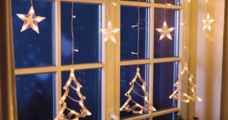 cortina luzes de natal do aldi