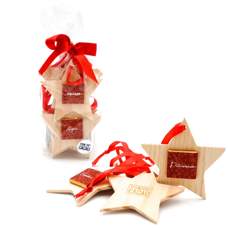 pedaços de cacau natal