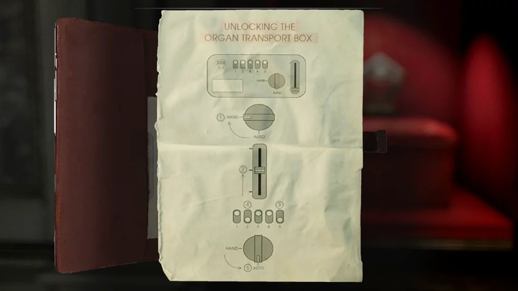 puzzle caixa transporte orgaos resident evil