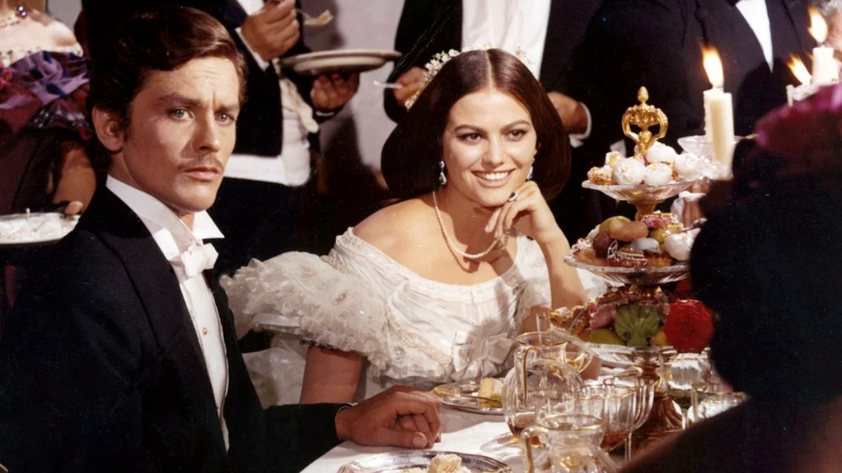 O Leopardo, com Alain Delon e Claudia Cardinale