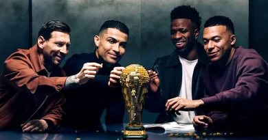 Cristiano Ronaldo, Lionel Messi, Kylian Mbappé e Vini Jr. juntos em grande vídeo da LEGO
