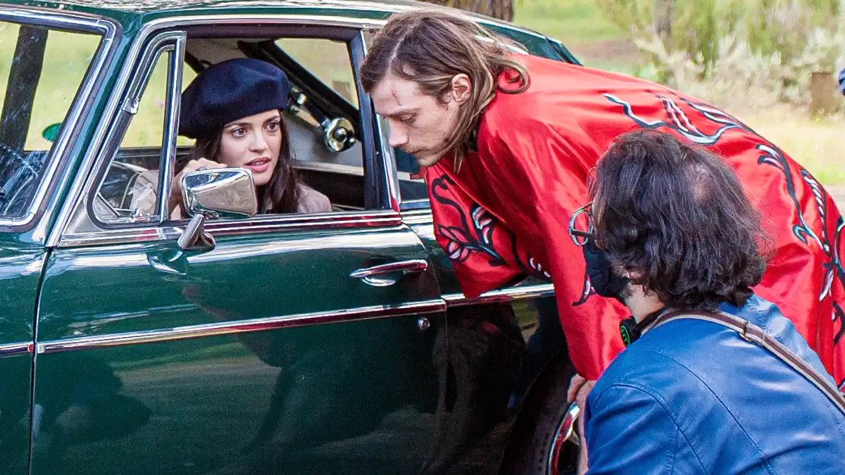 Joana Ribeiro, McCaul Lombardi e Carlos Conceição nos bastidores de "Bodyhackers"